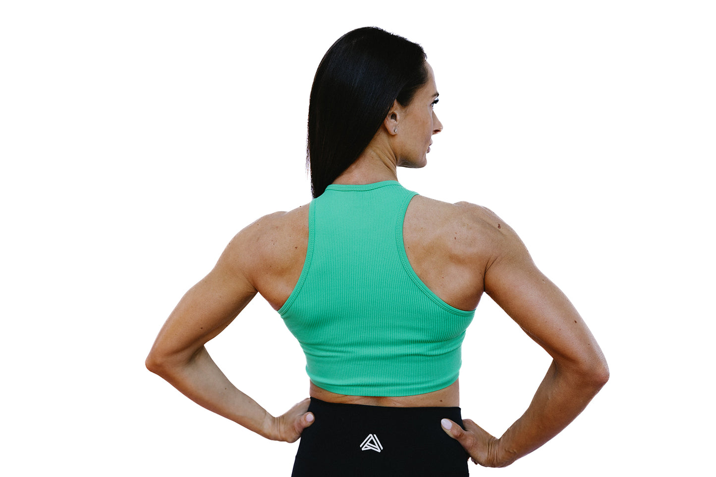 High Neck Ribbed Crop Top