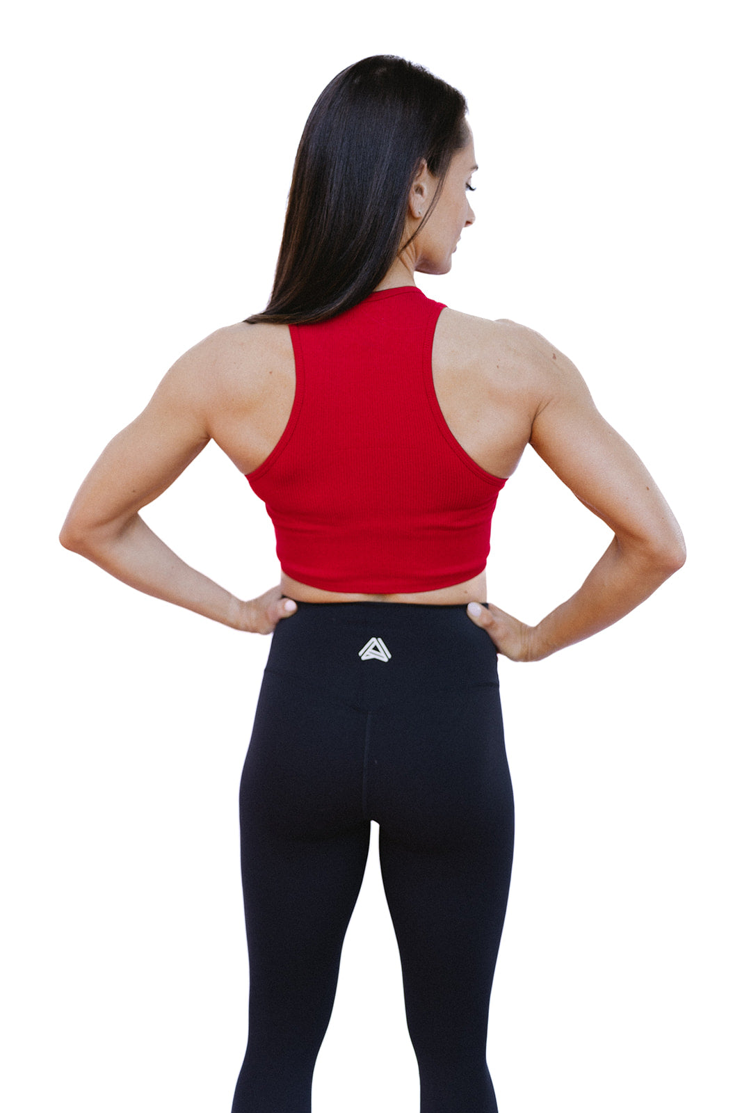 High Neck Ribbed Crop Top