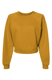 Womens Raglan Pullover Fleece Sweatshirt
